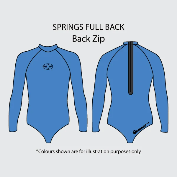 SPRINGS full back freediving wetsuit top